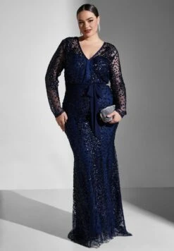 Sequin Tie Detail Dress -CARMAKOMA Clothing Sales 4 zoom desktop 79