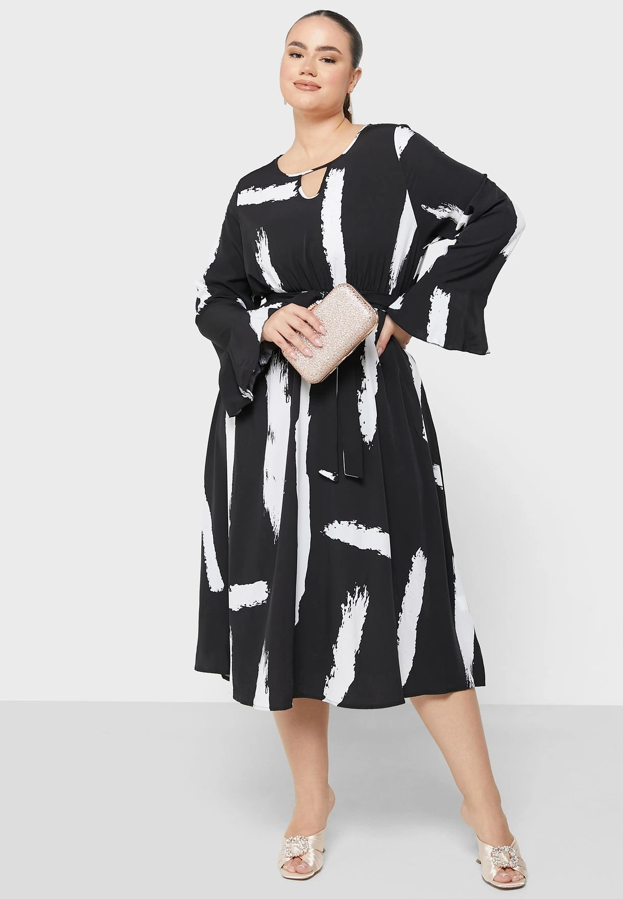 Belted Fit & Flare Dress 6 Belted Fit & Flare Dress - Image 4