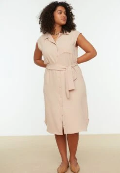 Tie Detail Button Down Dress -CARMAKOMA Clothing Sales 4 zoom desktop 92