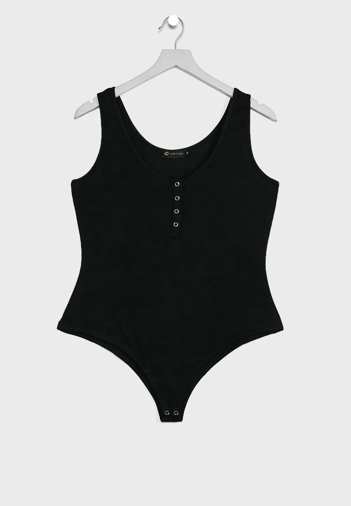 Black Plus Size Scoop Neck Rib Bodysuit 7 Black Plus Size Scoop Neck Rib Bodysuit - Image 5