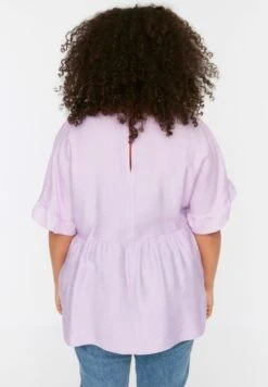 Crew Neck Ruffle Detail Top -CARMAKOMA Clothing Sales 5 zoom desktop 112