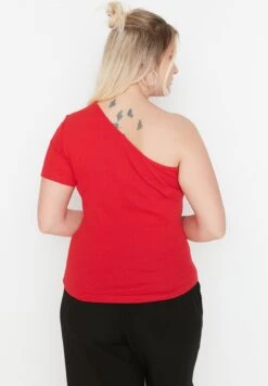 One Shoulder Ribbed Top -CARMAKOMA Clothing Sales 5 zoom desktop 124