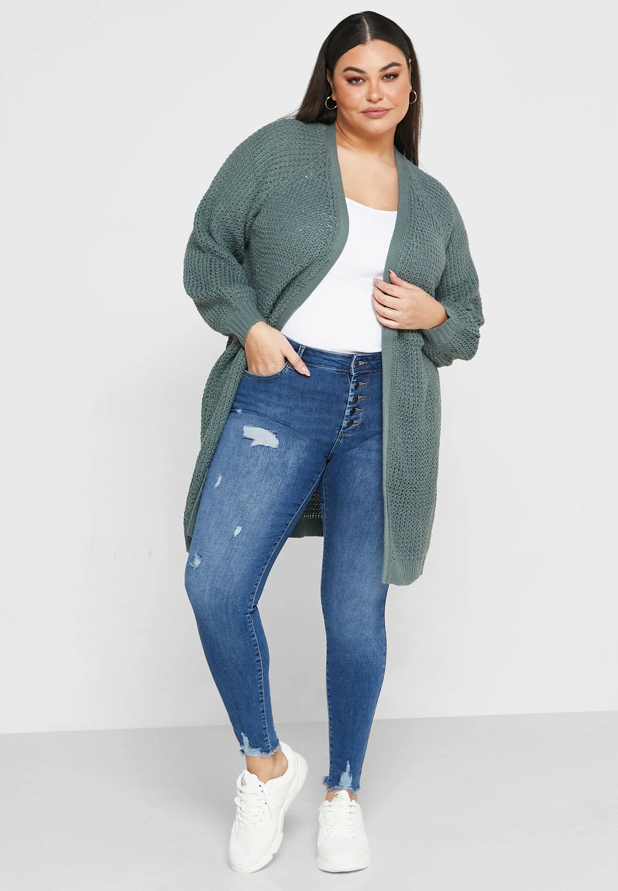 ONLY CARMAKOMA High Waist Distressed Jeans 7 ONLY CARMAKOMA High Waist Distressed Jeans - Image 5