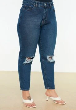 Distressed High Waist Jeans -CARMAKOMA Clothing Sales 5 zoom desktop 155