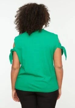 Crew Neck Tie Detail Top -CARMAKOMA Clothing Sales 5 zoom desktop 31