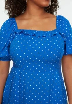 Polka Dot Ruffle Detail Dress -CARMAKOMA Clothing Sales 5 zoom desktop 50