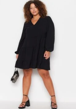 V-Neck Tiered Dress -CARMAKOMA Clothing Sales 5 zoom desktop 63