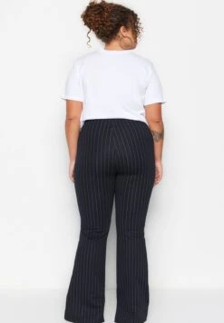 High Waist Striped Pants -CARMAKOMA Clothing Sales 5 zoom desktop 78
