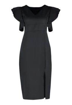 Ruffle Sleeve Slit Detail Dress -CARMAKOMA Clothing Sales 6 zoom desktop 19