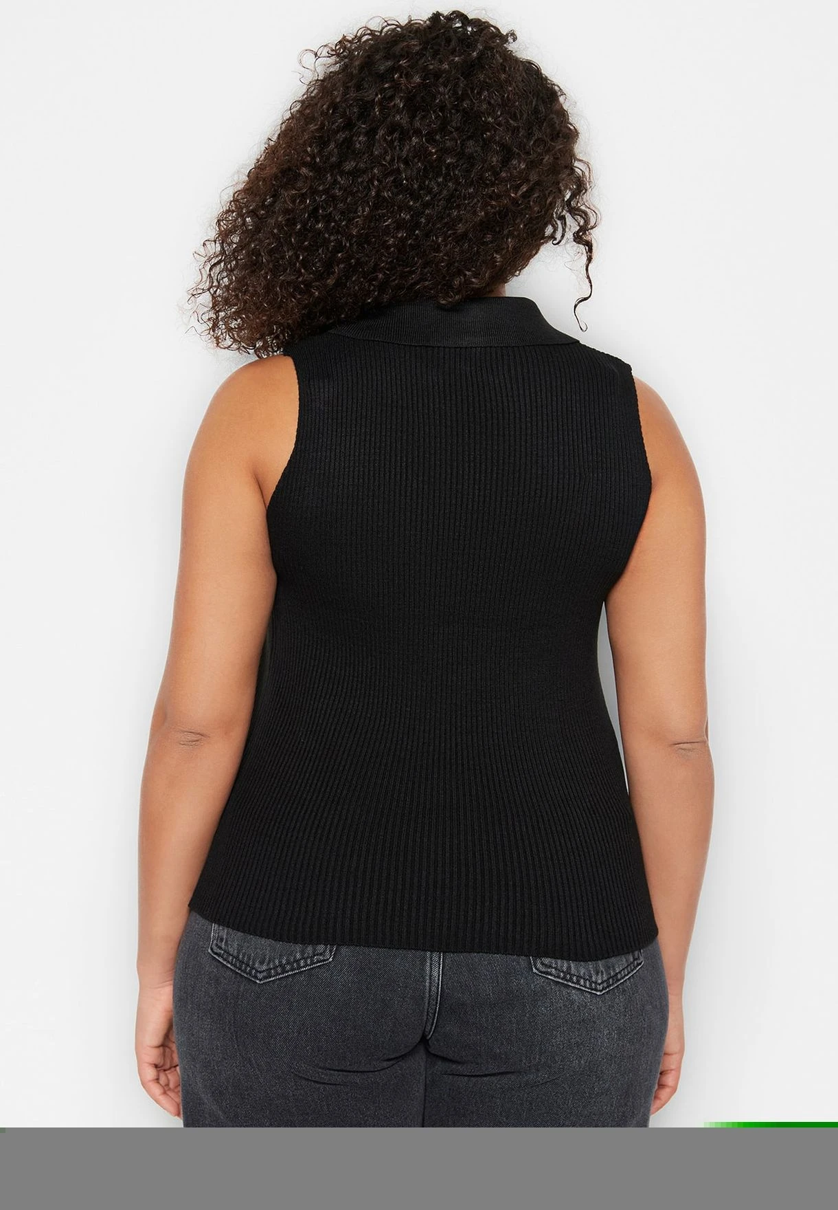 Zip Neck Ribbed Top 8 Zip Neck Ribbed Top - Image 6