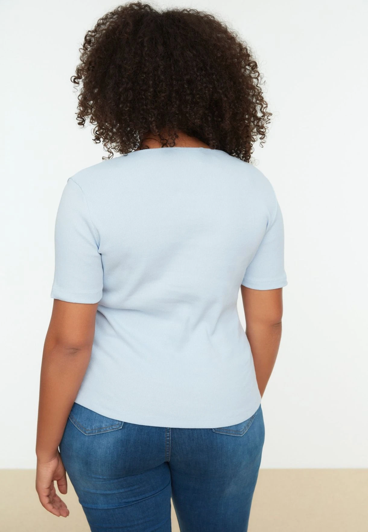 Square Neck Knitted T-Shirt 8 Square Neck Knitted T-Shirt - Image 6