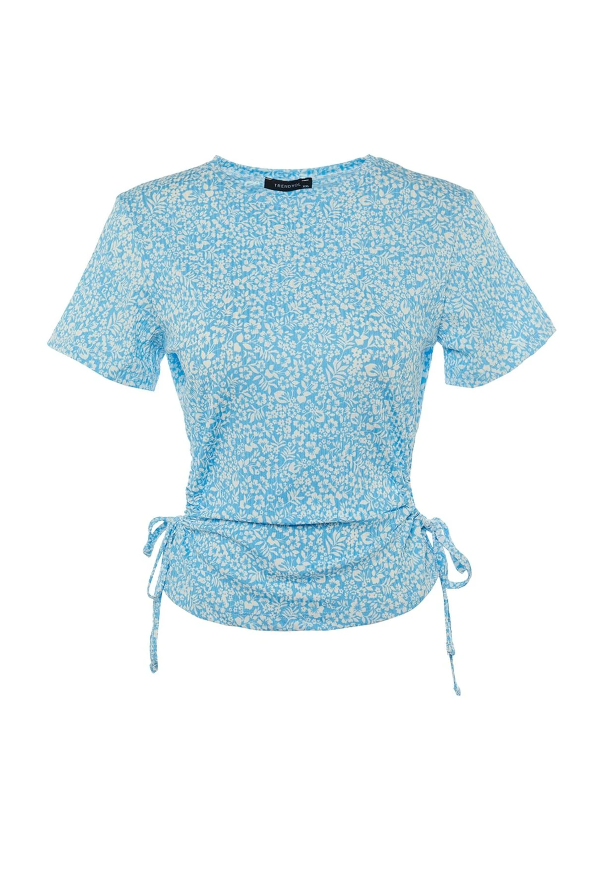 Ruched Cut Out Detail Printed T-Shirt 10 Ruched Cut Out Detail Printed T-Shirt - Image 8